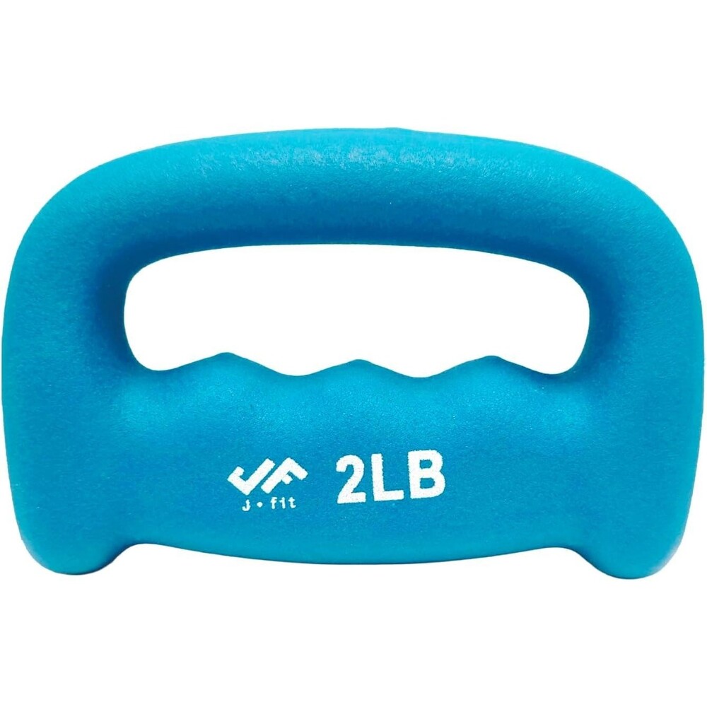 JFIT Neoprene D-Grip Dumbbell Weight, 2 LB, Single